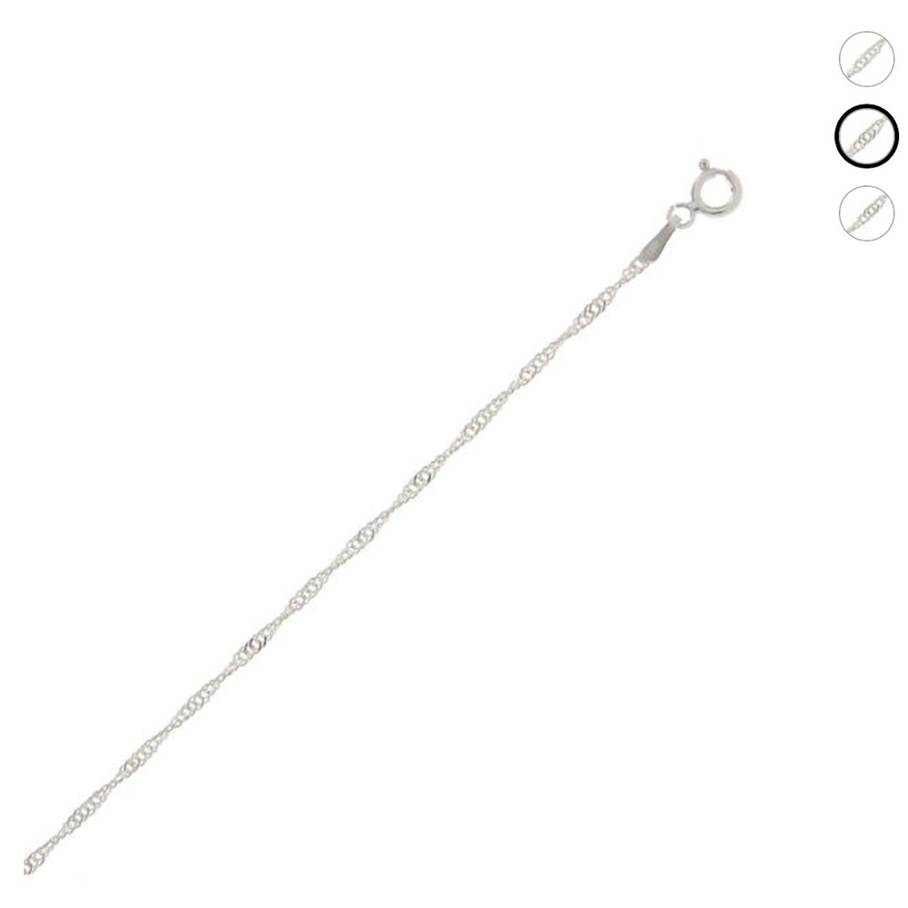 NWT Sterling Silver Singapore Chain